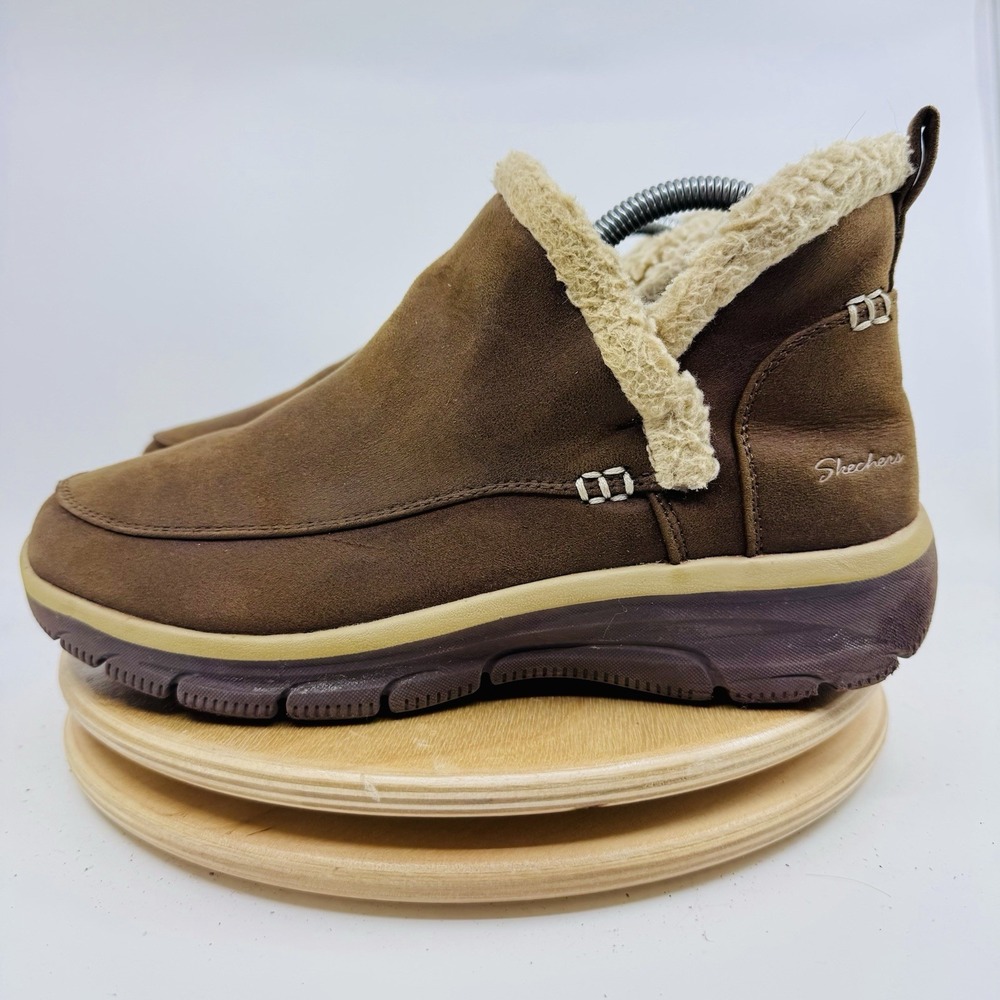 Skechers Easy Going Gold Rush Booties Shoes Women’s 6 Brown Relaxed Fit